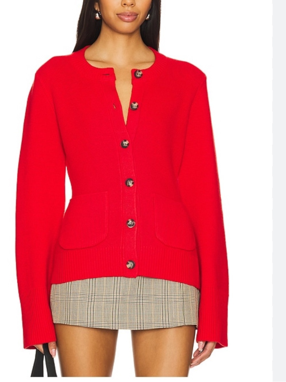 PISTOLA Dani Cardigan in Rouge Sweater Red Revolve wool cashmere blend medium m
